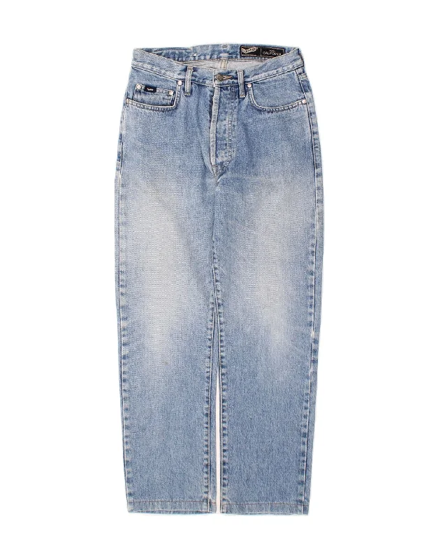 GAS Womens Straight Jeans W29 L29  Blue Cotton Trendy Wide-Legged High-Waist Jeans