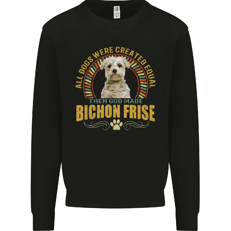 A Bichon Frise Dog Mens Sweatshirt Jumper Oversized Hoodie Comfort Casual