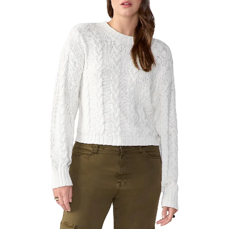 Womens Cotton Knit Pullover Sweater Elasticated Padded Insulated