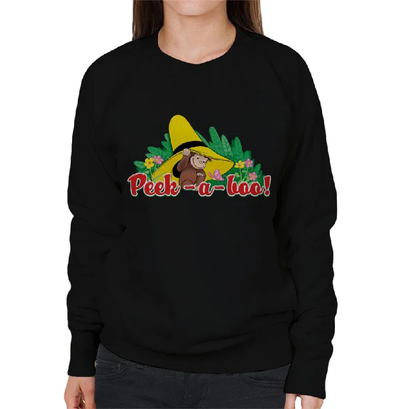 Curious George Finds A Butterfly Women's Sweatshirt Hoodie with Ribbed Neckline Snug Warm Curious George Finds A Butterfly Women's Sweatshirt Hoodie with Ribbed Neckline Snug Warm