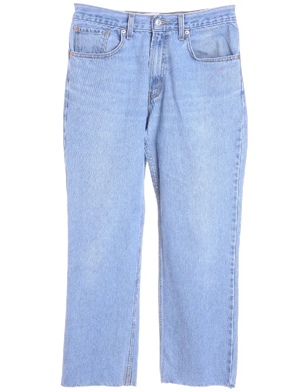 Label Tapered Cropped Jeans Trendy Button-Up High-Waist Jeans