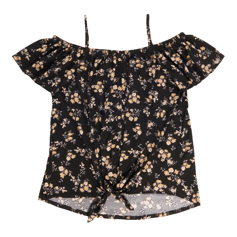 lily morgan Women's Plus Off-The-Shoulder Blouse Elegant Embroidery Blouse