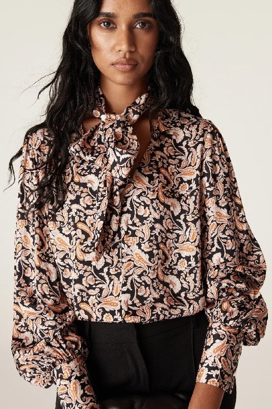 CABLE Kennedy Blouse Textured Cotton Blouse