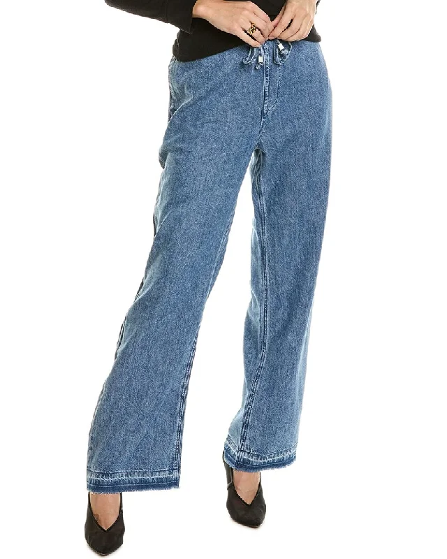rag & bone Ultra Featherweight Delmar Wide Leg Jean Stylish Plus Size Denim Jeans
