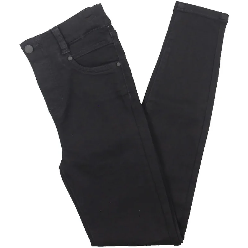 Womens High Rise Pull On Ankle Jeans Comfortable Boyfriend Jeans