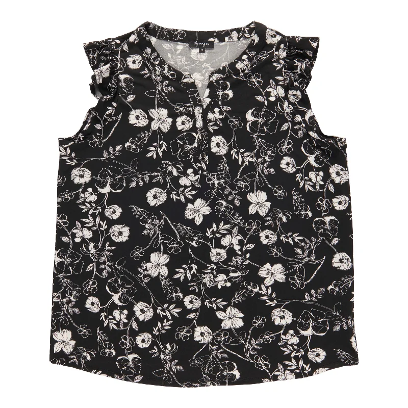 lily morgan Women's Plus V-Neck Blouse Lightweight Tunic Blouse