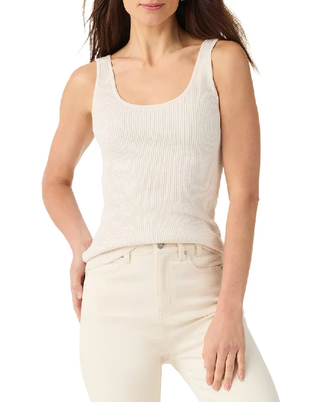 Nic & Zoe Rib Sweater Tank Zippered Front Buttoned Front Snap Front