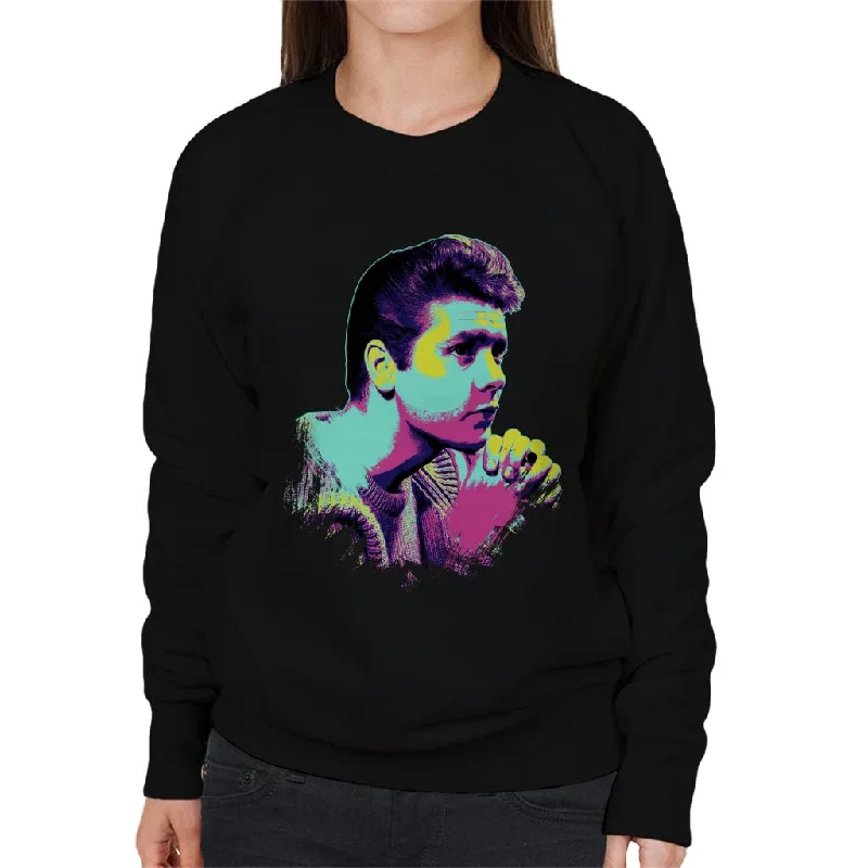 TV Times Singer Cliff Richard Pop Art Stylised Women's Sweatshirt Hoodie with Reflective Safety Nightwear TV Times Singer Cliff Richard Pop Art Stylised Women's Sweatshirt Hoodie with Reflective Safety Nightwear