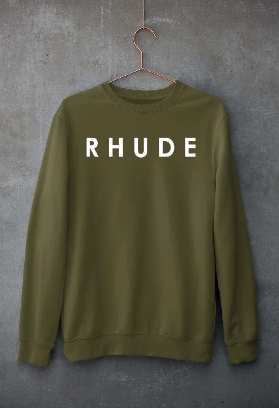 rhude Sweatshirt for Men/Women Hoodie with Cropped Fit Short Trendy