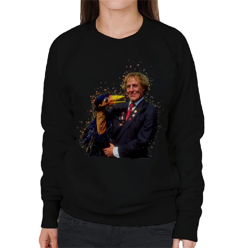 TV Times Rod Hull With Emu 1989 Women's Sweatshirt Hoodie with High-Low Hem Asymmetrical Trendy TV Times Rod Hull With Emu 1989 Women's Sweatshirt Hoodie with High-Low Hem Asymmetrical Trendy
