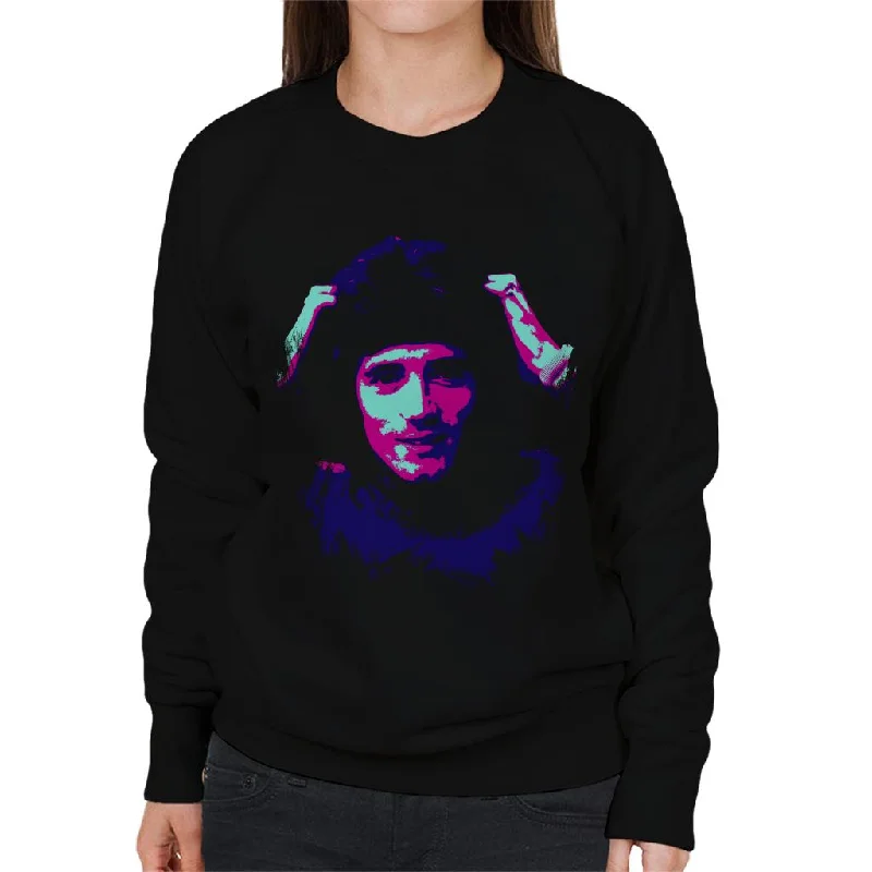 TV Times Footballer Kevin Keegan Pop Art Stylised Women's Sweatshirt Hoodie with Puffed Sleeves Voluminous Trendy TV Times Footballer Kevin Keegan Pop Art Stylised Women's Sweatshirt Hoodie with Puffed Sleeves Voluminous Trendy