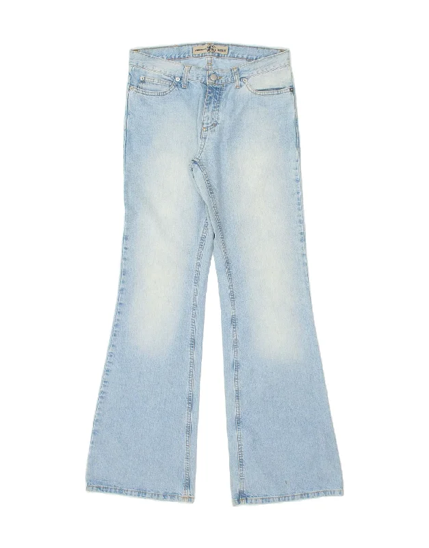 VERO MODA Womens Flared Jeans W29 L34 Blue Cotton Casual Wide-Legged Denim Jeans