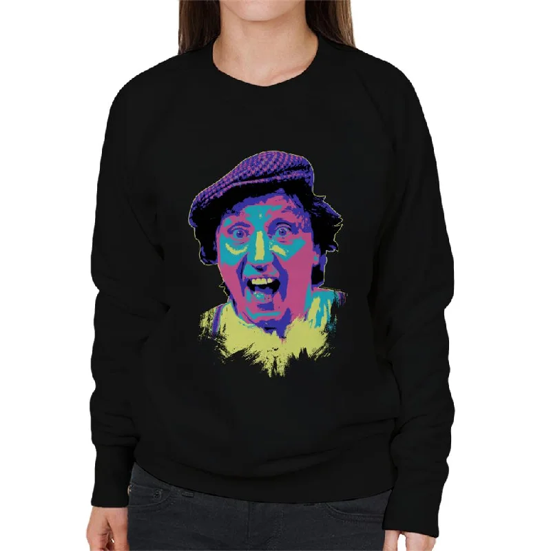 TV Times Comedian Ken Dodd 1978 Pop Art Stylised Women's Sweatshirt Hoodie with Slit Hem Functional Movement TV Times Comedian Ken Dodd 1978 Pop Art Stylised Women's Sweatshirt Hoodie with Slit Hem Functional Movement