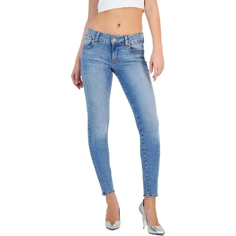 Dare Devil Womens Low Rise Light Wash Skinny Jeans Trendy Low-Rise Bootcut Jeans