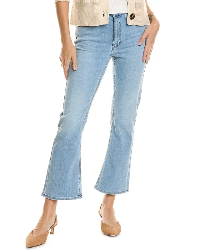 rag & bone Piper Mid-Rise Light Wash Crop Bootcut Jean Cozy Relaxed Fit Jeans