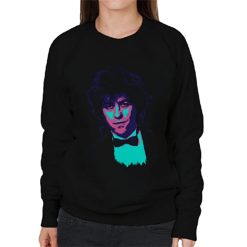 TV Times Bob Geldof In A Tuxedo 1986 Pop Art Stylised Women's Sweatshirt Hoodie with Embroidery Detailed Premium TV Times Bob Geldof In A Tuxedo 1986 Pop Art Stylised Women's Sweatshirt Hoodie with Embroidery Detailed Premium