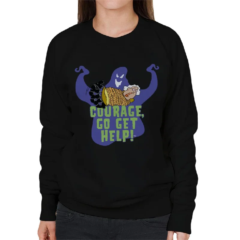 Courage The Cowardly Dog Halloween Muriel Go Get Help Women's Sweatshirt Hoodie with Crew Neck Simple Timeless Courage The Cowardly Dog Halloween Muriel Go Get Help Women's Sweatshirt Hoodie with Crew Neck Simple Timeless