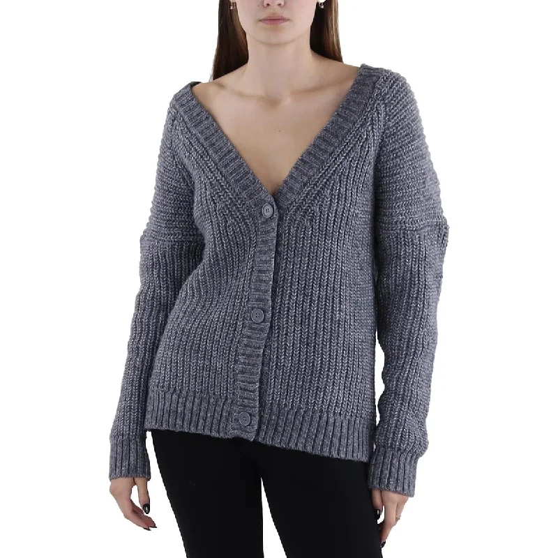 Womens Button-Down Heathered Cardigan Sweater Hooded Sweater Collared Sweater Shawl Collar Womens Button-Down Heathered Cardigan Sweater Hooded Sweater Collared Sweater Shawl Collar