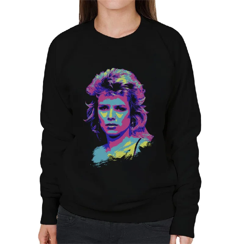 TV Times Kim Wilde 80s Pop Singer Pop Art Stylised Women's Sweatshirt Hoodie with Elastic Cuffs Stretchable Comfortable TV Times Kim Wilde 80s Pop Singer Pop Art Stylised Women's Sweatshirt Hoodie with Elastic Cuffs Stretchable Comfortable