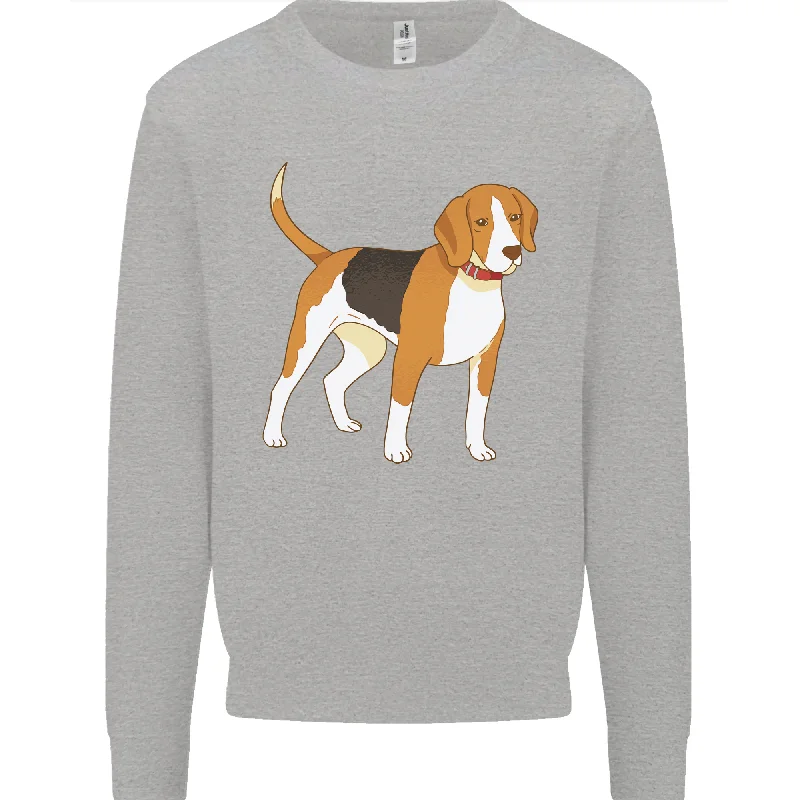 A Beagle Small Scent Hound Dog Mens Sweatshirt Jumper Hoodie with Front Slit Layering Stylish A Beagle Small Scent Hound Dog Mens Sweatshirt Jumper Hoodie with Front Slit Layering Stylish