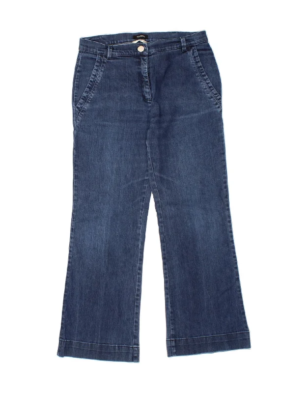 MAX & CO. Womens Flared Jeans W30 L30  Blue Stylish Stone-Wash Denim Jeans