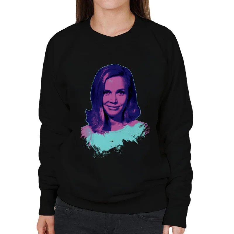TV Times Actress Honor Blackman Pop Art Stylised Women's Sweatshirt Graphic Hoodie Design Print TV Times Actress Honor Blackman Pop Art Stylised Women's Sweatshirt Graphic Hoodie Design Print