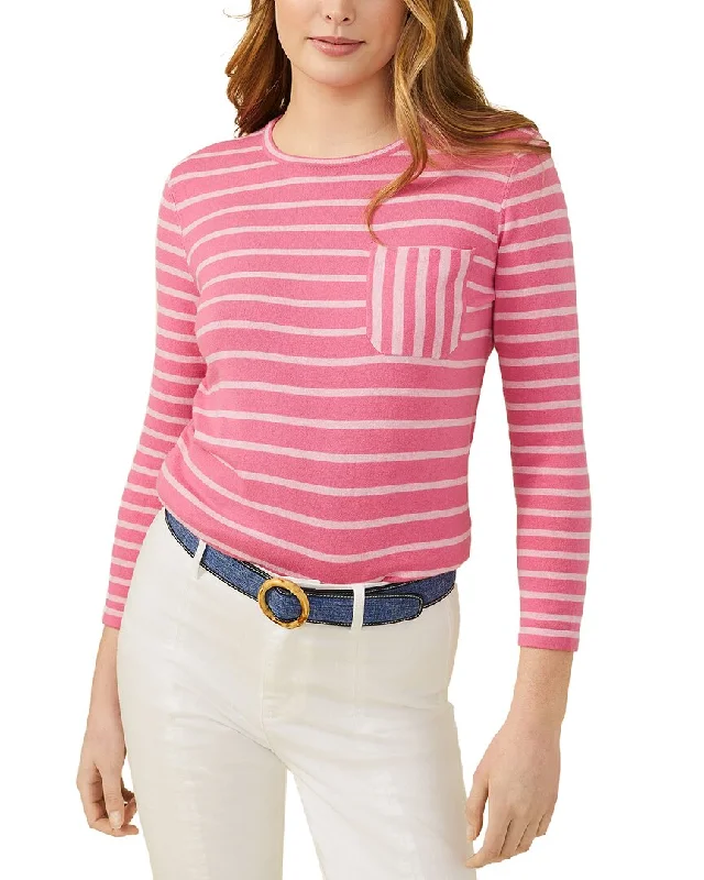 J.Mclaughlin Stripe Piper Sweater Tailored Straight A-Line