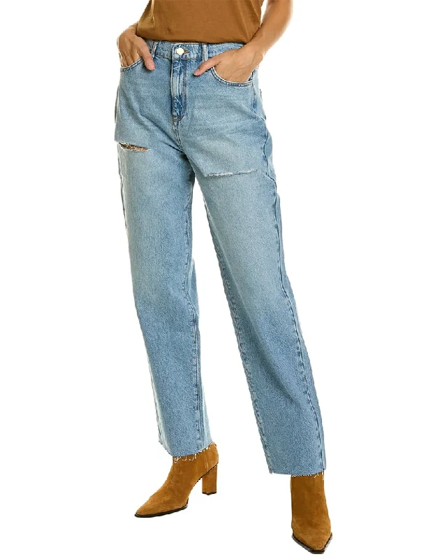 Triarchy Ms. Monroe Medium Indigo High-Rise Loose Leg Jean Chic Faded Blue Jeans