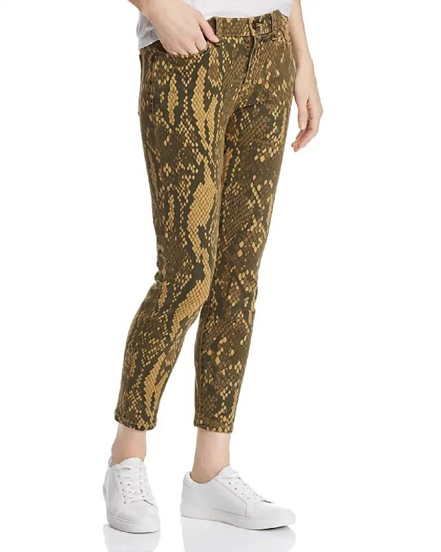 The Stiletto Snake Print Jeans In Burmese Python Comfortable Full-Length Denim Jeans The Stiletto Snake Print Jeans In Burmese Python Comfortable Full-Length Denim Jeans