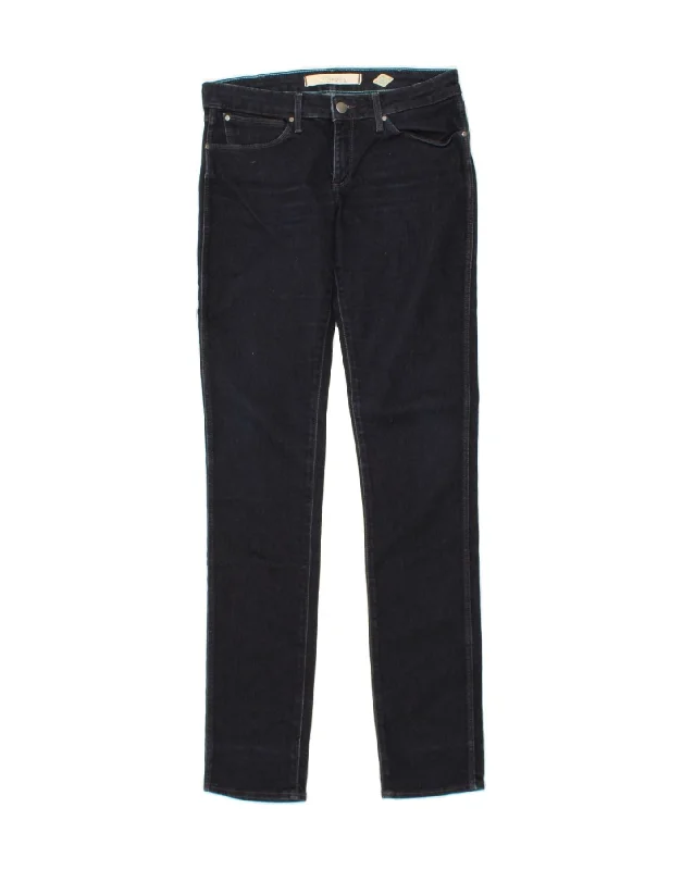 WRANGLER Womens Molly Slim Jeans W28 L34  Navy Blue Cotton Classic Button Fly Jeans