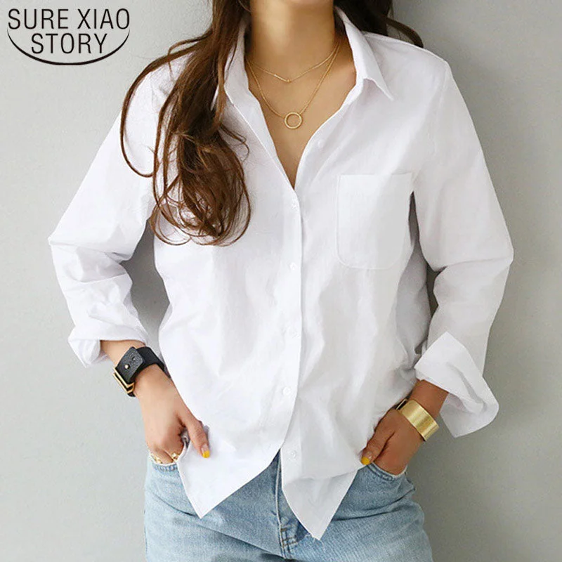 Long Sleeve Casual Loose Blouse Relaxed Fit Blouse