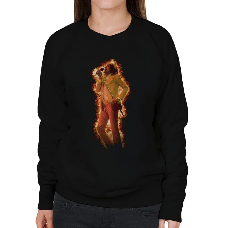 TV Times Rod Stewart And The Faces Flame Effect Women's Sweatshirt Hoodie with Elastic Waist Stretchable Comfortable TV Times Rod Stewart And The Faces Flame Effect Women's Sweatshirt Hoodie with Elastic Waist Stretchable Comfortable