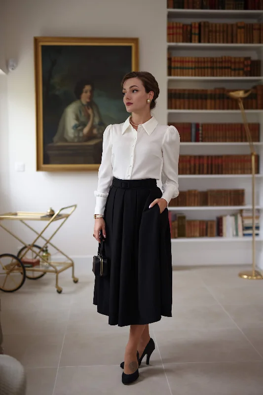 Vivienne Silk Blouse Stretchy Fitted Blouse