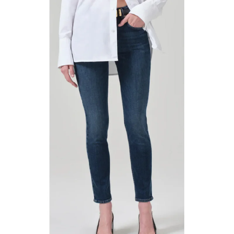 Sloane Skinny Jean Trendy Pleated Waist Jeans
