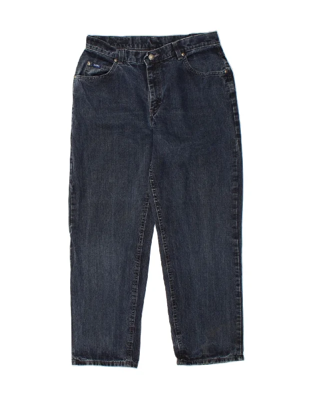 LEE Womens Tapered Jeans US 14 XL W34 L29 Navy Blue Cotton Comfortable Dark Wash Jeans LEE Womens Tapered Jeans US 14 XL W34 L29 Navy Blue Cotton Comfortable Dark Wash Jeans