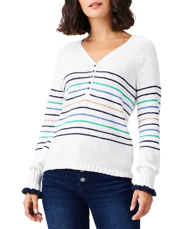 Nic+Zoe Maritime Stripe Sweater Modern Contemporary Chic