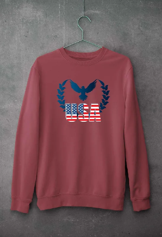 USA America Unisex Sweatshirt for Men/Women Hoodie with Snap Buttons Easy Quick