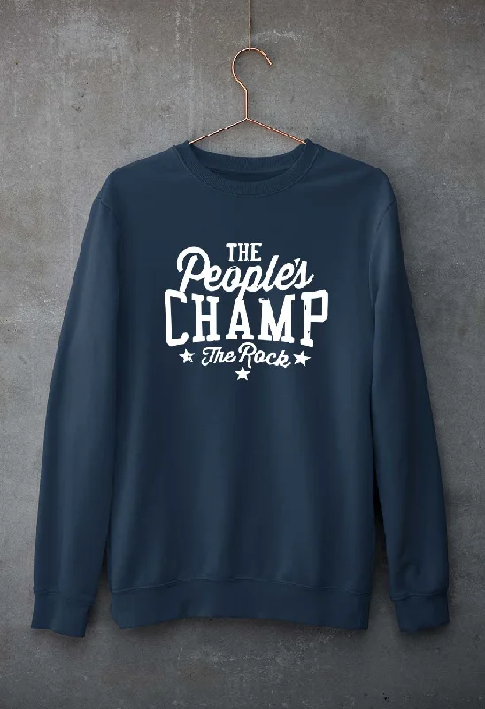 The Rock - The People's Champ Sweatshirt for Men/Women Hoodie with Mock Neck Collared Structured The Rock - The People's Champ Sweatshirt for Men/Women Hoodie with Mock Neck Collared Structured