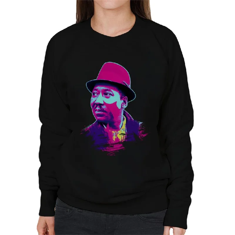 TV Times Muddy Waters Blues And Gospel Train 1964 Pop Art Stylised Women's Sweatshirt Hoodie with Hem Raw Edge Edgy Unfinished TV Times Muddy Waters Blues And Gospel Train 1964 Pop Art Stylised Women's Sweatshirt Hoodie with Hem Raw Edge Edgy Unfinished
