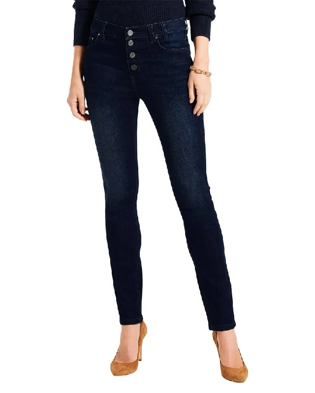 NIC+ZOE Button Fly Slim Jean Stylish Cargo Style Jeans