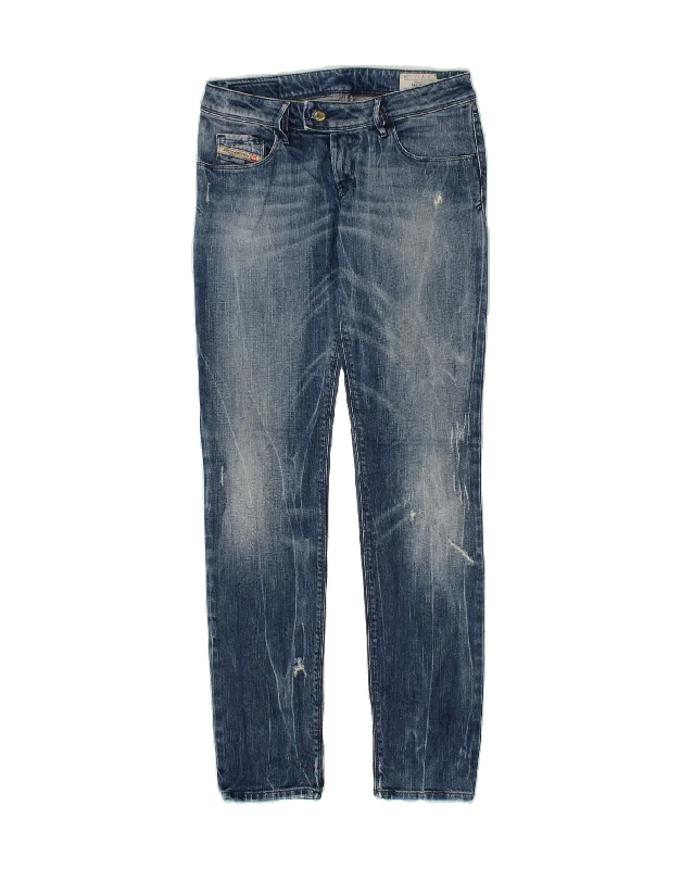 DIESEL Womens Nevy Distressed Slim Jeans W30 L34 Blue Cotton Classic Blue Denim Jeans DIESEL Womens Nevy Distressed Slim Jeans W30 L34 Blue Cotton Classic Blue Denim Jeans