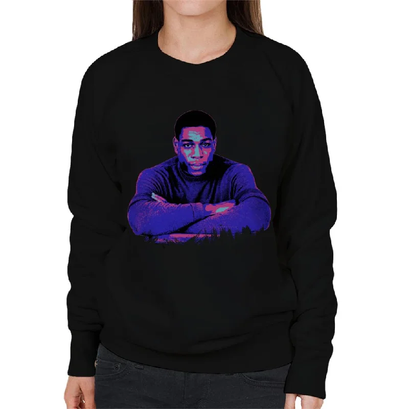 TV Times Frank Bruno 1985 Pop Art Stylised Women's Sweatshirt Hoodie with Frayed Bohemian Relaxed TV Times Frank Bruno 1985 Pop Art Stylised Women's Sweatshirt Hoodie with Frayed Bohemian Relaxed
