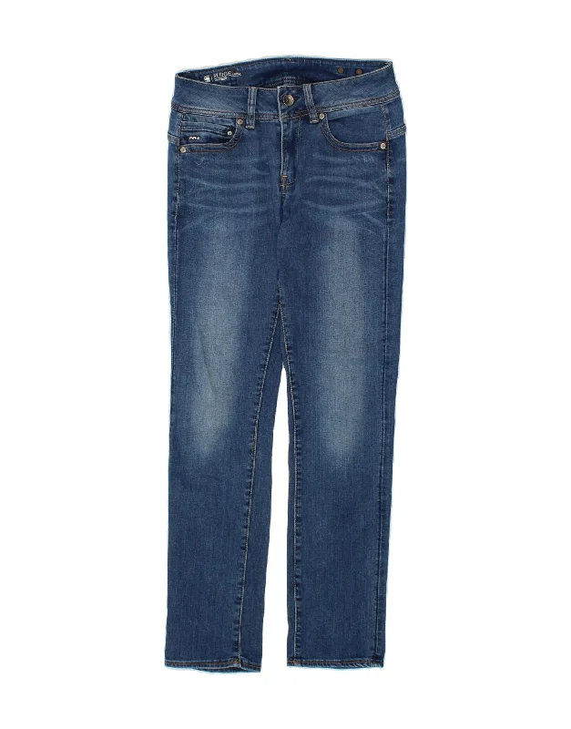 G-STAR Womens Midge Straight Jeans W28 L29  Blue Trendy Skinny Fit Jeans