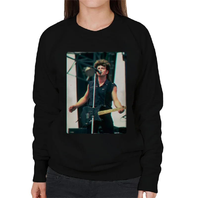 TV Times Bono Of U2 Guitar 3D Effect Women's Sweatshirt Hoodie with Ribbed Hem Stretchable Secure TV Times Bono Of U2 Guitar 3D Effect Women's Sweatshirt Hoodie with Ribbed Hem Stretchable Secure