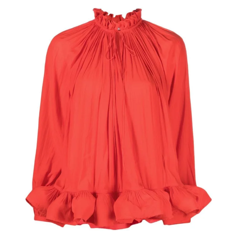 Flare Long Sleeve Blouse Soft Modal Blouse