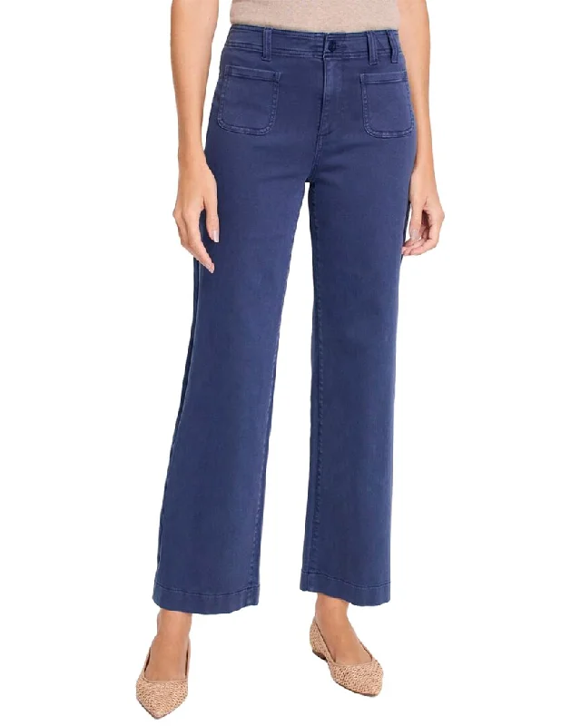NIC+ZOE Mid Rise Wide Leg Pocket Jean Comfortable Ankle Jeans