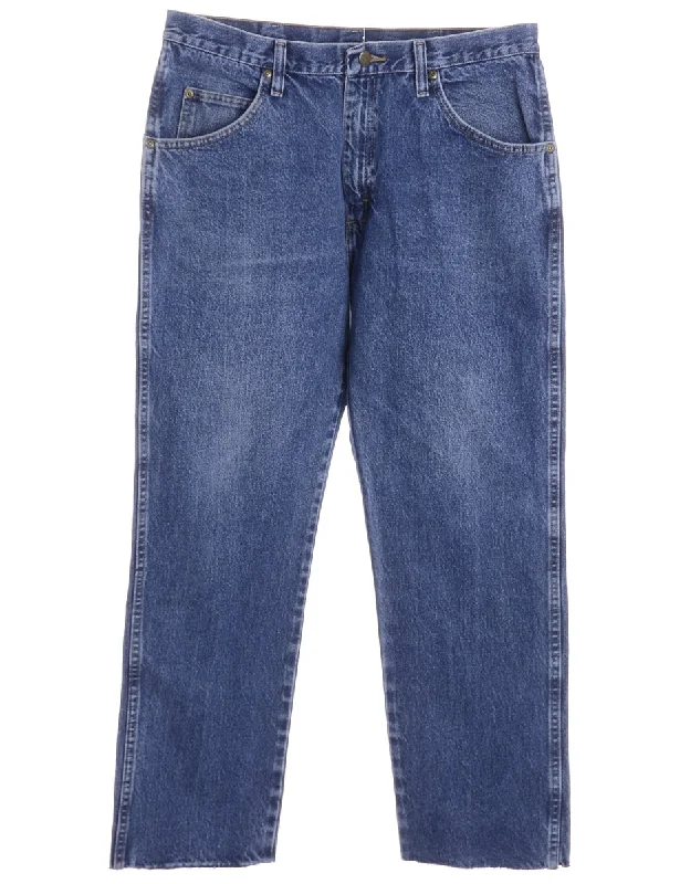 Label Tapered Cropped Jeans Casual Straight-Leg Jeans