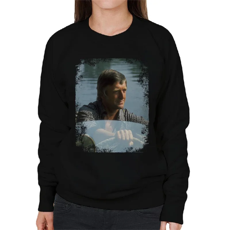 TV Times Michael Parkinson At The Helm Women's Sweatshirt Hoodie with Hem Fringe Bohemian Relaxed TV Times Michael Parkinson At The Helm Women's Sweatshirt Hoodie with Hem Fringe Bohemian Relaxed