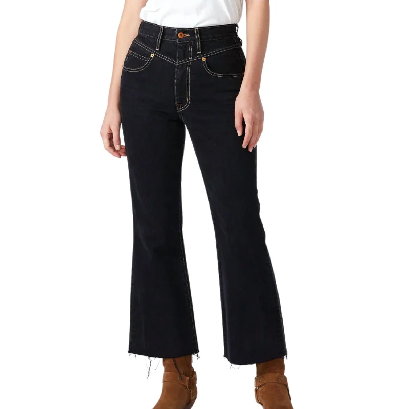 Frankie Double Yoke Jean In Night Flight Comfortable Ankle Jeans