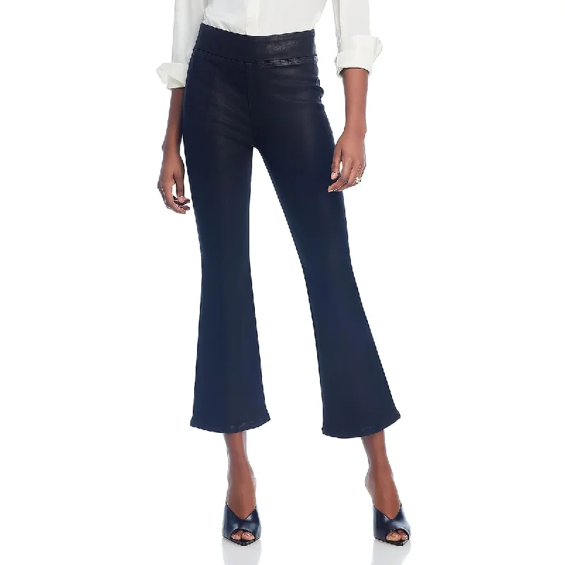 Jet Set Womens Mid Rise Crop Bootcut Jeans Fashionable Relaxed Fit Denim